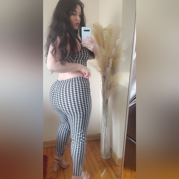 HOUNDSTOOTH TWO PIECE - Picture 2 of 4
